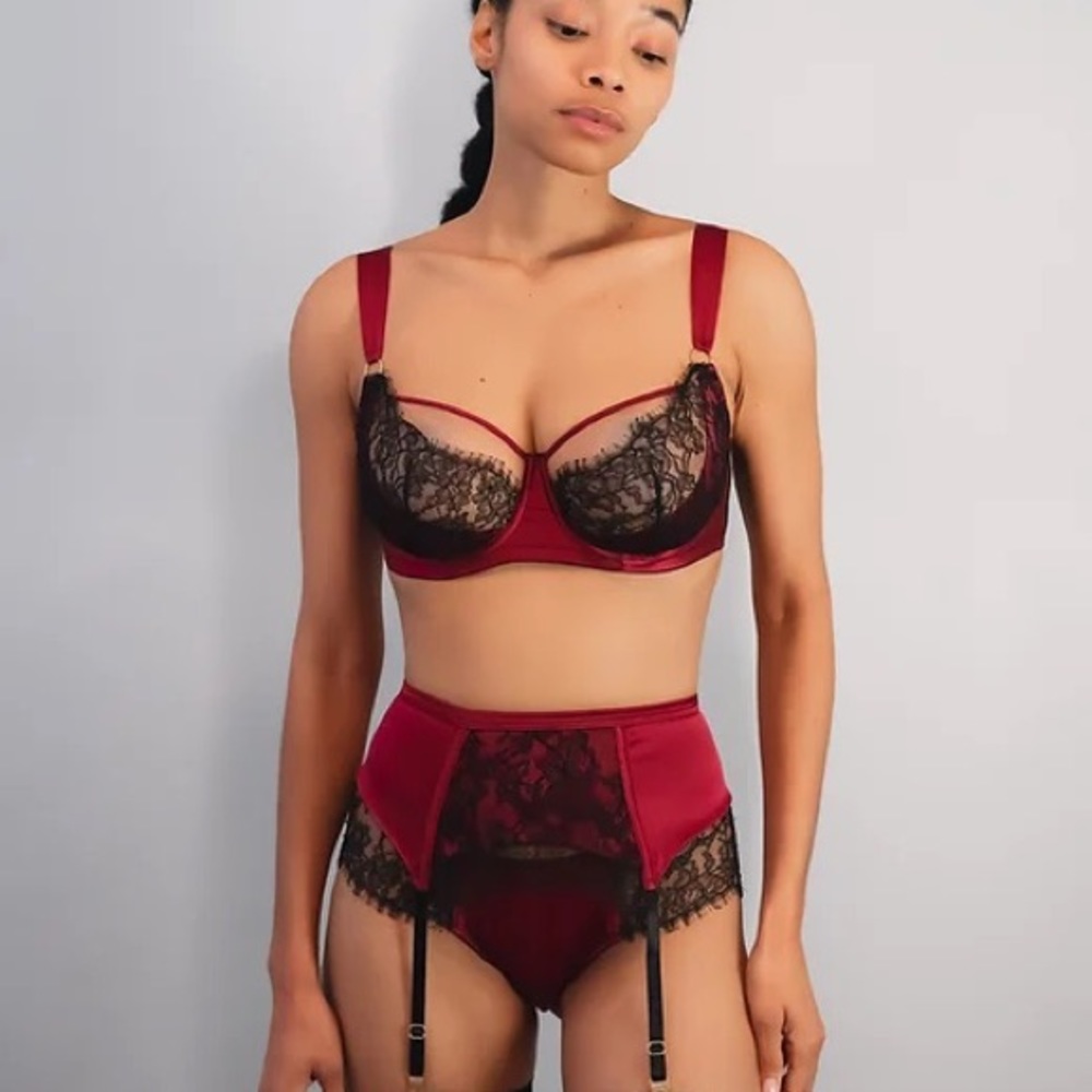 TeAmore Dusk Levers Lace Bra in Berry 32E